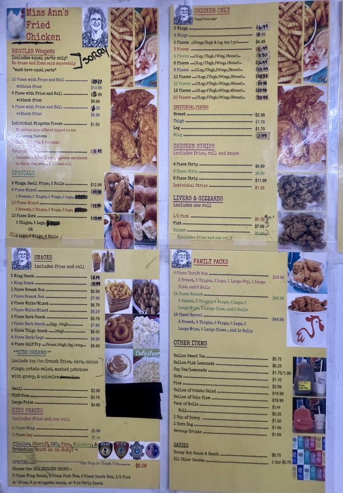 Food from Miss Ann's Fried Chicken