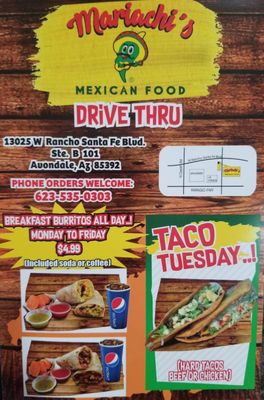 Menu photo 6 Mariachi's Mexican Food Avondale, AZ Menu photo 6 Mariachi's Mexican Food Avondale, AZ