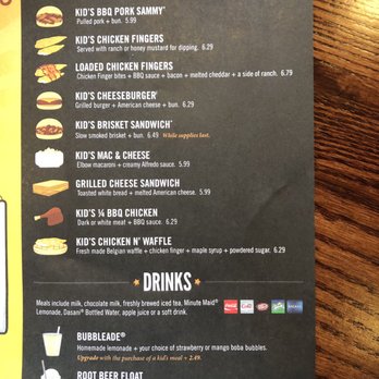 Smokey Bones - Kid's Menu - Barbeque Near Me - Virginia Beach, Virginia Smokey Bones - Kid's Menu - Barbeque Near Me - Virginia Beach, Virginia