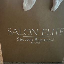 Bag filled with spa products