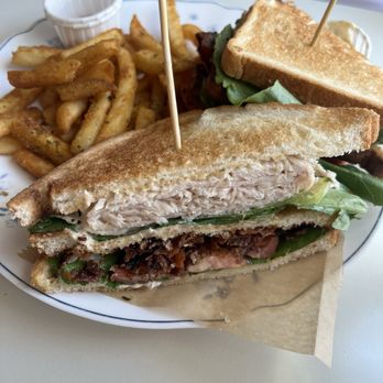 Chug's Diner - Turkey Club Sandwich with fries - Cuban Near Me - Miami, Florida Chug's Diner - Turkey Club Sandwich with fries - Cuban Near Me - Miami, Florida