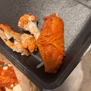 Wingstop - Bone in classic hot wing WITH FEATHERS IN IT!?!? - Chicken Wings Near Me - Oregon City, Oregon Wingstop - Bone in classic hot wing WITH FEATHERS IN IT!?!? - Chicken Wings Near Me - Oregon City, Oregon