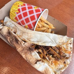 Yassin's - Plant Based Schwarma Sandwhich & Fries