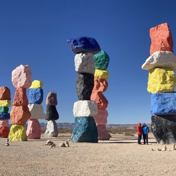 Seven Magic Mountains - Colored stones from 7 mountains - Public Art Near Me - Las Vegas, Nevada Seven Magic Mountains - Colored stones from 7 mountains - Public Art Near Me - Las Vegas, Nevada