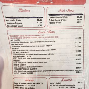 Cooter's Place - Luray - Lunch menu - Museums Near Me - Luray, Virginia Cooter's Place - Luray - Lunch menu - Museums Near Me - Luray, Virginia