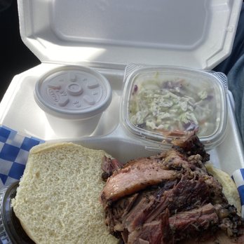 Albuquerque Slow Smoked BBQ - Brisket with coleslaw - Food Trucks Near Me