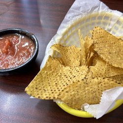 Burritos Jalisco - Chips and salsa.