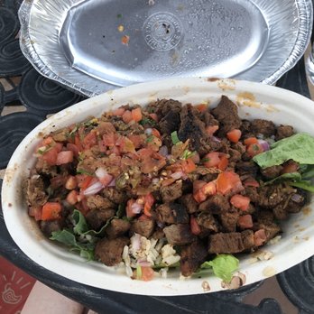 Chipotle Mexican Grill - Salad with double steak, brown rice, black beans, and fresh tomato salsa. - Mexican Near Me - Redding, California