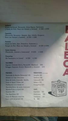 Menu photo 4 Balboa Pizzeria México, D.F., DIF Menu photo 4 Balboa Pizzeria México, D.F., DIF