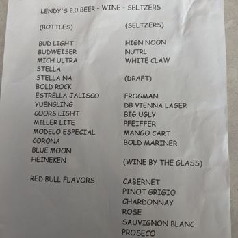 Lendy's Cafe - Drink List - Chicken Wings Near Me - Virginia Beach, Virginia Lendy's Cafe - Drink List - Chicken Wings Near Me - Virginia Beach, Virginia