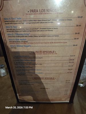 Menu photo 4 Sadie's Albuquerque, NM