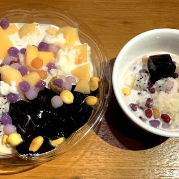 One Stop Dumpling - H3. Iced Glutinous Rice in Milk Tea with Fruit - Dim Sum Near Me - Orlando, Florida