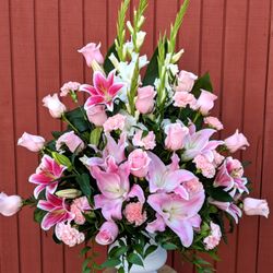 Ron & Alicia Robinson Florist - Pink Reflections Funeral Bouquet