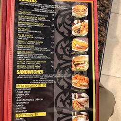 Makarios - Menu items