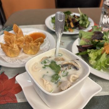 SukhoThai Restaurant - Tom kha, crab Rangoon, salad - Thai Near Me - Watsonville, California