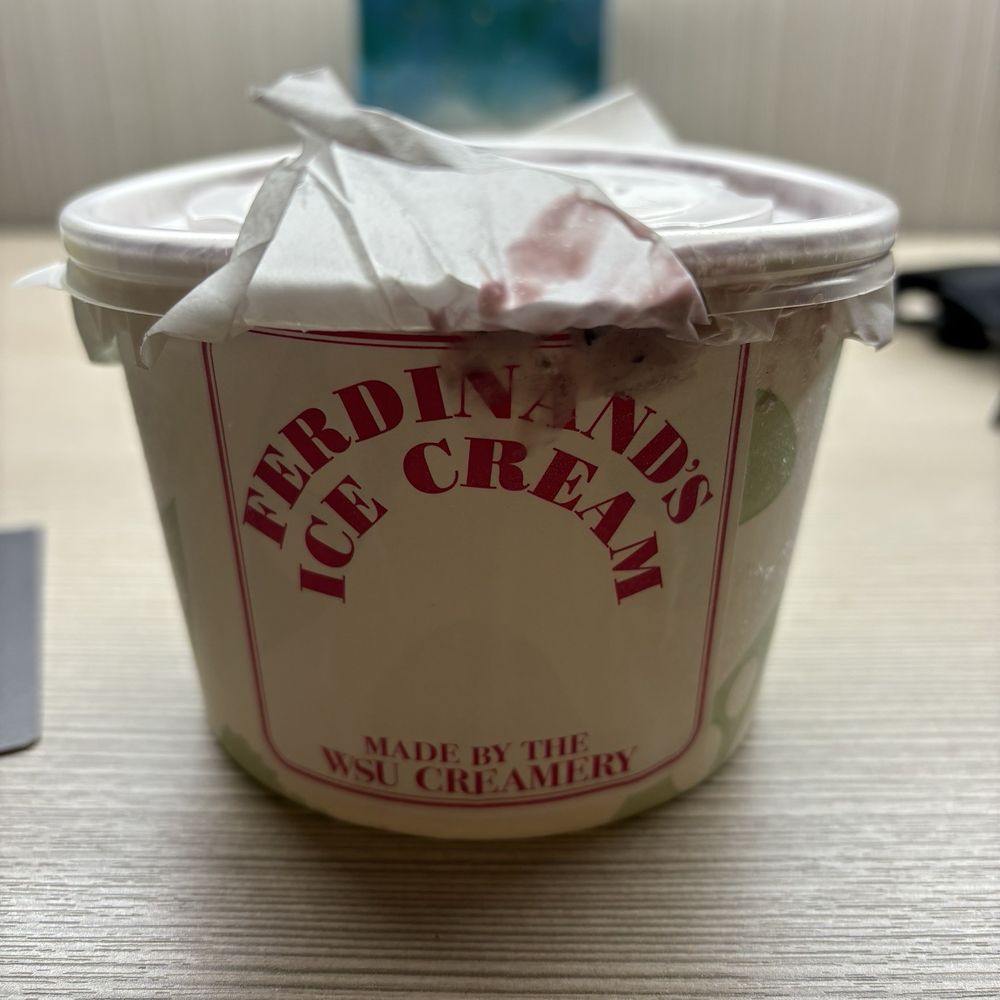 Ferdinand's Ice Cream Shoppe - Before I open the Huckleberry ice cream - Ice Cream & Frozen Yogurt Near Me - Pullman, Washington