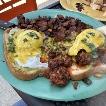 The Friendly Toast - Chorizo Benny - Breakfast & Brunch Near Me - Bedford, New Hampshire The Friendly Toast - Chorizo Benny - Breakfast & Brunch Near Me - Bedford, New Hampshire