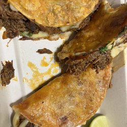 TNT’s Tacos N' Tortas - Quesabirria tacos, you can order a round of three of the same tacos.