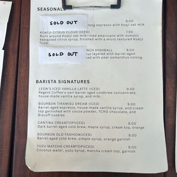 Regent Coffee - Menu - Coffee & Tea Near Me - Glendale, California Regent Coffee - Menu - Coffee & Tea Near Me - Glendale, California