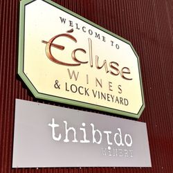 Ecluse Wines - New added signage with Thibido wines!