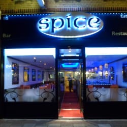 Spice Ruislip Restaurant - Restaurant Front (Lights change colour)