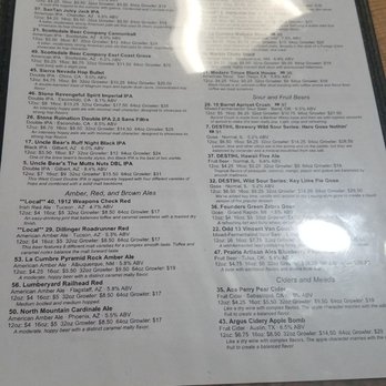 Serial Grillers - Beer menu - Pizza Near Me - Tucson, Arizona Serial Grillers - Beer menu - Pizza Near Me - Tucson, Arizona