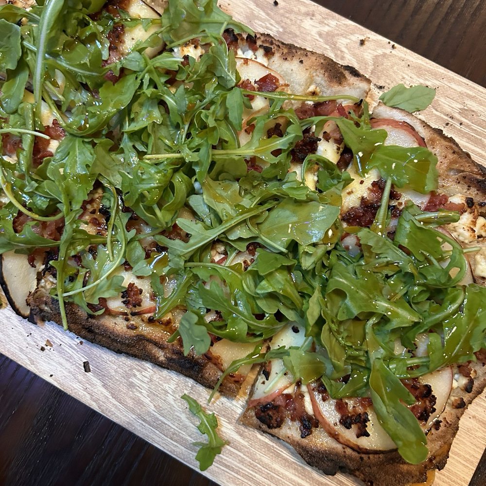 The Crafty Beaver Bar - Arugula Pear Pizza (add bacon) - Beer Bar Near Me - Tacoma, Washington The Crafty Beaver Bar - Arugula Pear Pizza (add bacon) - Beer Bar Near Me - Tacoma, Washington