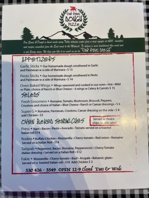 Menu photo 1 For Real Dough Pizza Soda Springs, CA Menu photo 1 For Real Dough Pizza Soda Springs, CA