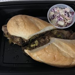 Brewhouse Philly with coleslaw Brewhouse Philly with coleslaw