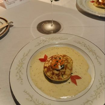 The Refectory Restaurant - Crepe vonassiené - basically a small pancake with trout at the bottom - French Near Me - Columbus, Ohio The Refectory Restaurant - Crepe vonassiené - basically a small pancake with trout at the bottom - French Near Me - Columbus, Ohio