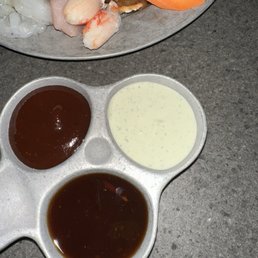 3 of the 6 sauces for dipping grilled main entree 3 of the 6 sauces for dipping grilled main entree