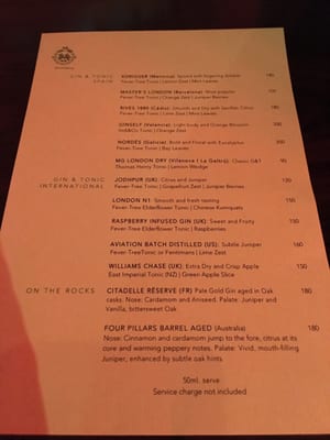 Menu photo 2 Ping Pong Gintonería Hong Kong, HK Menu photo 2 Ping Pong Gintonería Hong Kong, HK