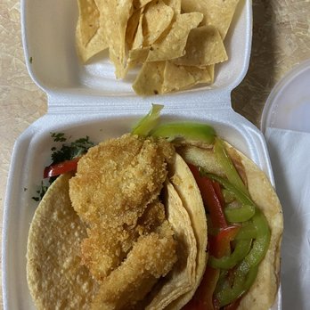 Tacos Y Mas - Marinero Taco and one Mahi Mahi Taco and chips - Mexican Near Me - Arlington, Texas Tacos Y Mas - Marinero Taco and one Mahi Mahi Taco and chips - Mexican Near Me - Arlington, Texas