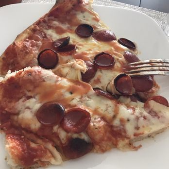 Pesci's Pizza & Wings - Cheese and pepperoni pizza (with Frank's hot sauce added) - Pizza Near Me - Clarence, New York Pesci's Pizza & Wings - Cheese and pepperoni pizza (with Frank's hot sauce added) - Pizza Near Me - Clarence, New York