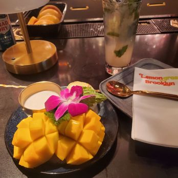 Lemongrass Brooklyn - Coconut sticky rice with fresh mango.... such a delight. - Thai Near Me - Brooklyn, New York