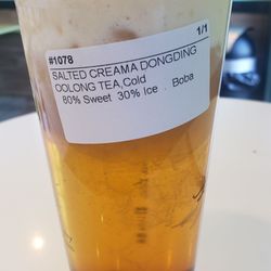 Li Cha Tea - Salted Creama Dong Ding Oolong Tea with Boba ($5.50)