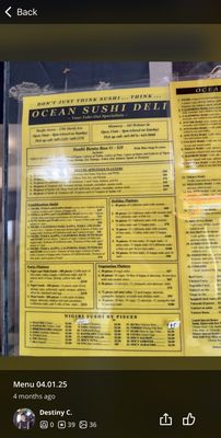 Menu photo 2 Ocean Sushi Deli Pacific Grove, CA Menu photo 2 Ocean Sushi Deli Pacific Grove, CA