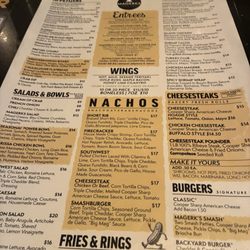 MaGerk's Pub & Grill - The menu.