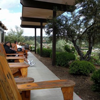 Cougar Vineyard & Winery - The patio. It's quiet at 4pm on a Friday afternoon. The band is setting up inside for tonight. - Wineries Near Me - Temecula, California Cougar Vineyard & Winery - The patio. It's quiet at 4pm on a Friday afternoon. The band is setting up inside for tonight. - Wineries Near Me - Temecula, California