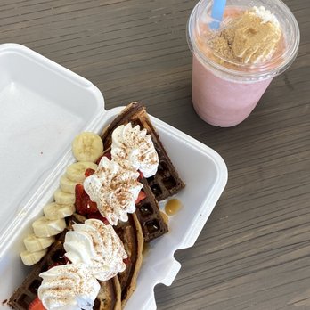 Healthy Spot Tracy - Protein waffles and kids strawberry protein shake - Juice Bars & Smoothies Near Me - Tracy, California