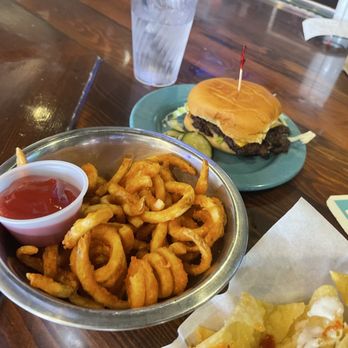 Thunder Chief - Curly fries and burger - Sports Bars Near Me - Austin, Texas