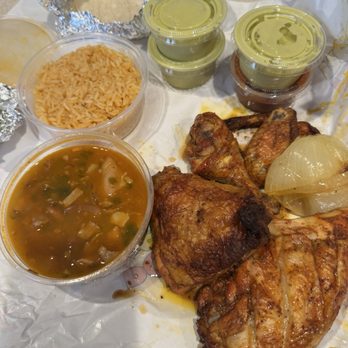 Pollo Regio - Half chicken! With rice beans and tortillas! - Mexican Near Me - Houston, Texas