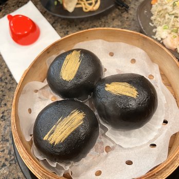 Brochette Dumpling - 15. Black goldenSteamed Bun with Custard & Egg Yolk Filling (3 Pieces) - Dim Sum Near Me - San Francisco, California