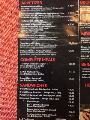 Menu photo 1 The BBQ Connection Ramstein-Miesenbach, RP Menu photo 1 The BBQ Connection Ramstein-Miesenbach, RP