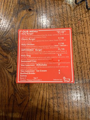 Menu photo 5 Holy Burger New York, NY Menu photo 5 Holy Burger New York, NY