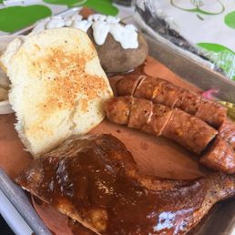 Two Meat Meal Half Chicken (GF) Hot Links (GF) Garlic Bread, Loaf (V) Mac and Cheese (V) Two Meat Meal Half Chicken (GF) Hot Links (GF) Garlic Bread, Loaf (V) Mac and Cheese (V)