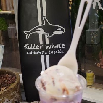 Killer Whale Creamery - Ube rocky road and carmel brownie - Ice Cream & Frozen Yogurt Near Me - La Jolla, California