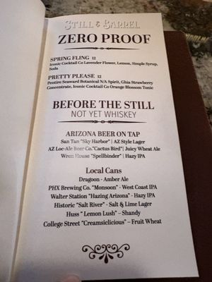 Menu photo 1 Still & Barrel Phoenix, AZ