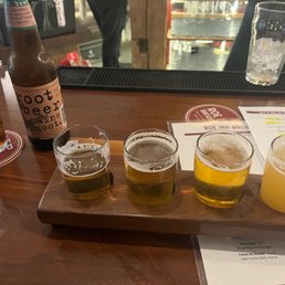 Root beer and a flight Root beer and a flight