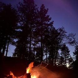 Mountain Oak Campground - Campfire view 2 from site 11 at Mount Oak Valyermo, California